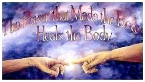 the power that made the body heals the body sign at Majer Chiropractic Wellness Center