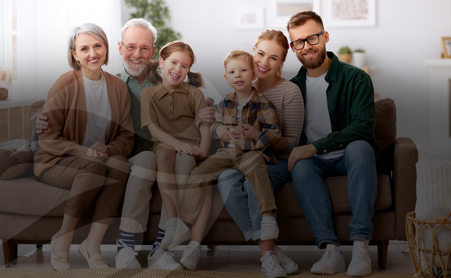 multigenerational family sitting together