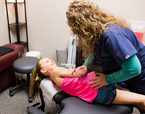 Edwardsville Chiropractor, Dr. Kari and Patient