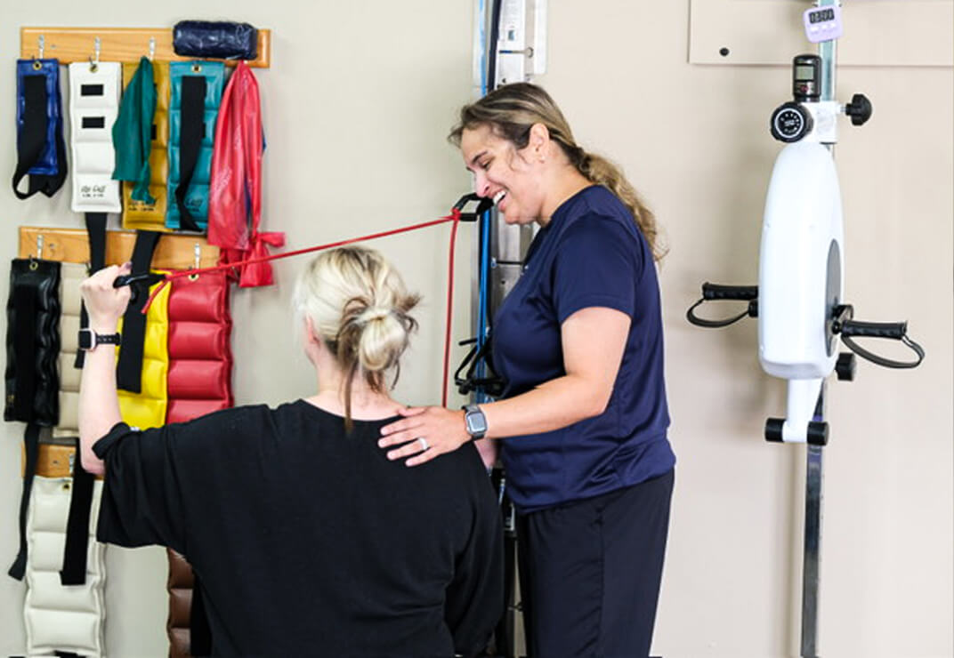 man doing physical therapy