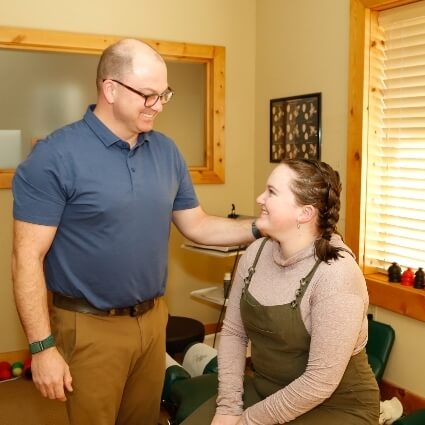 patient talking with dr michael