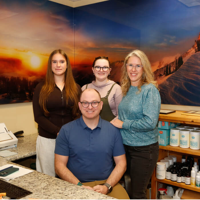 Dr. Michael with the Elevation Chiropractic staff