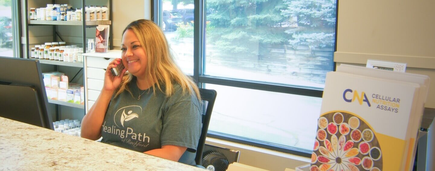 front desk staff smiling