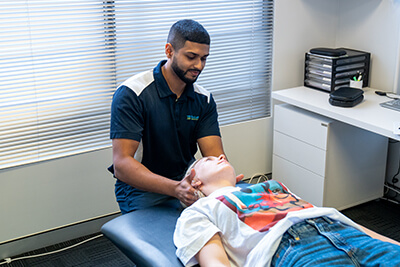 Dr Aneesh adjust patient