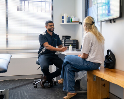 Doctor talking to patient