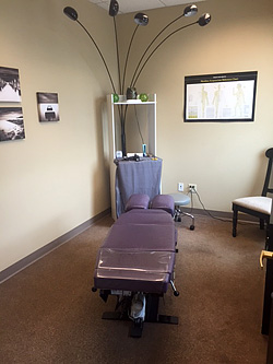 We address your full-body health by looking at the spine. treatment room