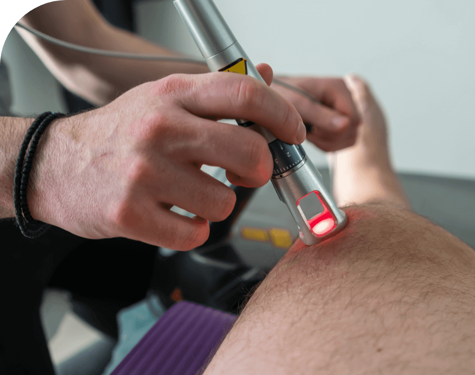 laser therapy treatment on persons skin