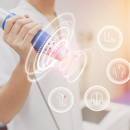 Shockwave therapy illustration