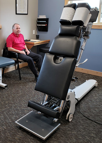 New chiropractic patient waiting for an adjustment