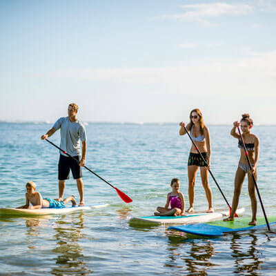 paddle boarding