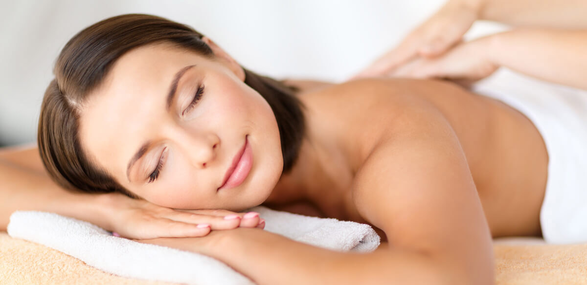 woman resting during massage