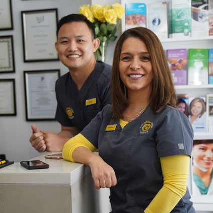 Dentists at front desk