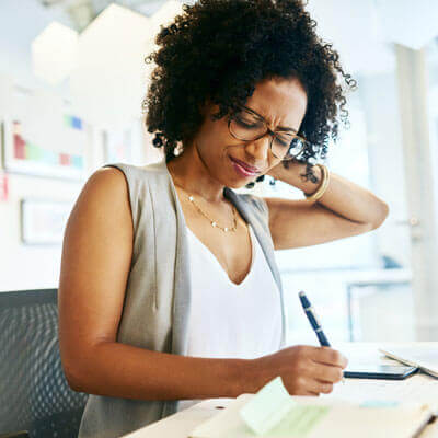 neck pain at the desk