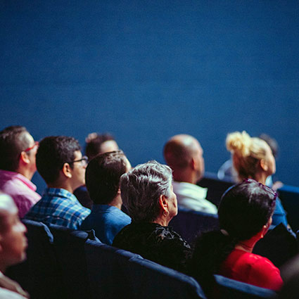 audience watching a seminar