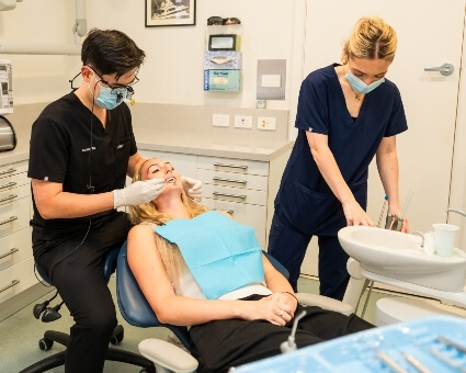 Perth dentist doing a dental checkup on patient