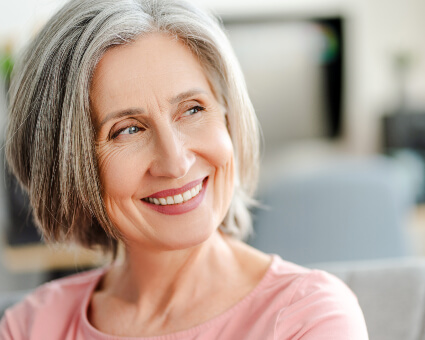 Smiling middle-aged woman