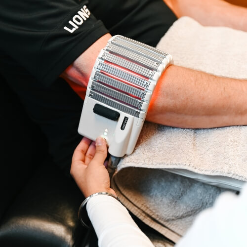 Patient treated with Laser Therapy