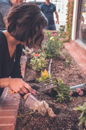 Woman gardening