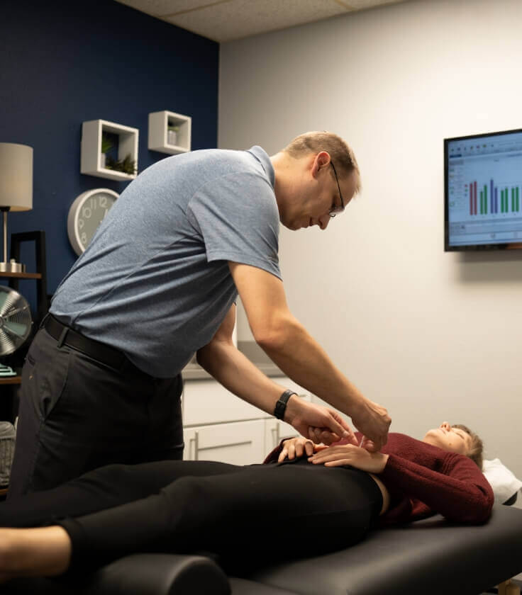 doctor working with patient