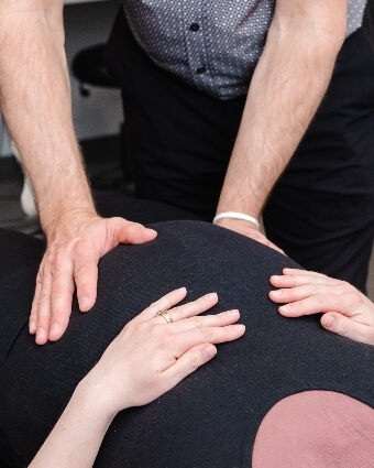 Chiropractic adjustment for pregnant lady