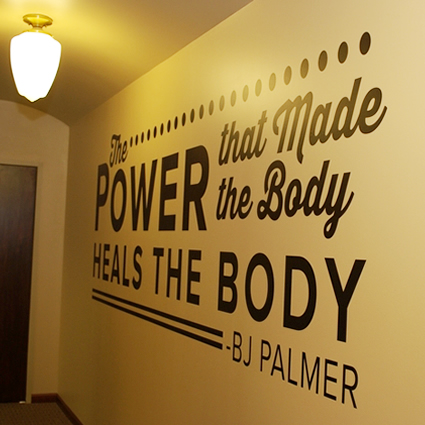 BJ Palmer quote painted on a wall