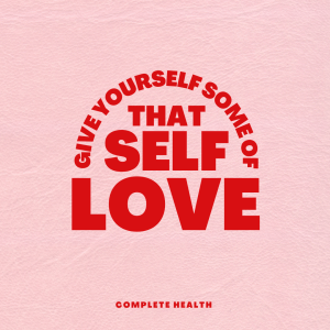 Red and Blush Pink Self Love Motivation Instagram Post