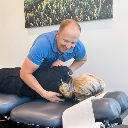 Complete Health Chiropractic & Massage patient having back adjusted