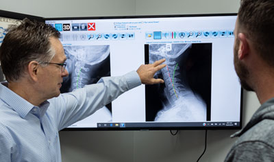 Doctor showing X-Ray