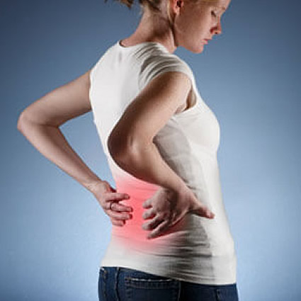 woman with back pain