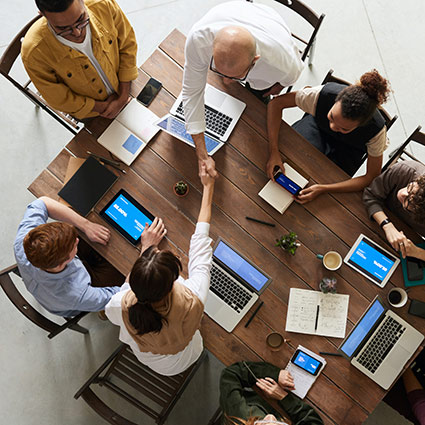 people sitting at table during workshop