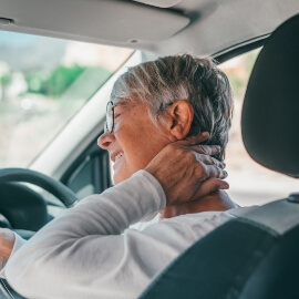 woman with neck pain