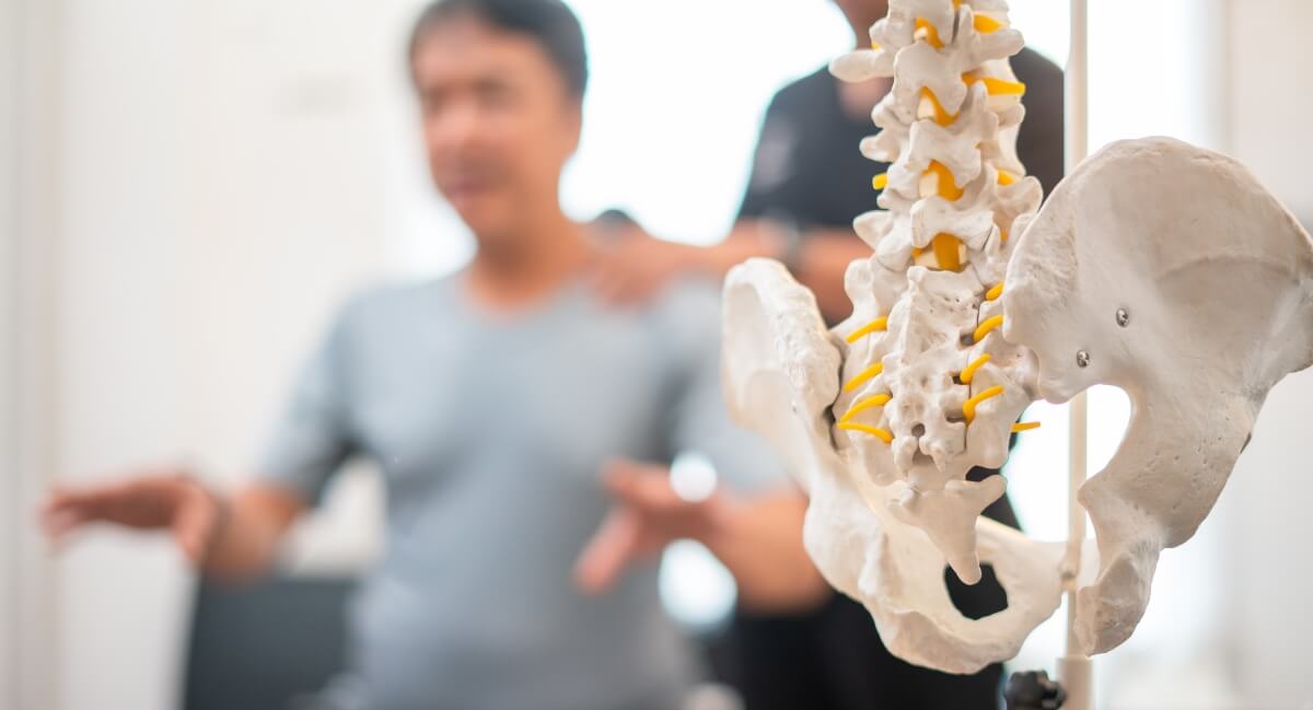 Patient in a chiropractic consultation