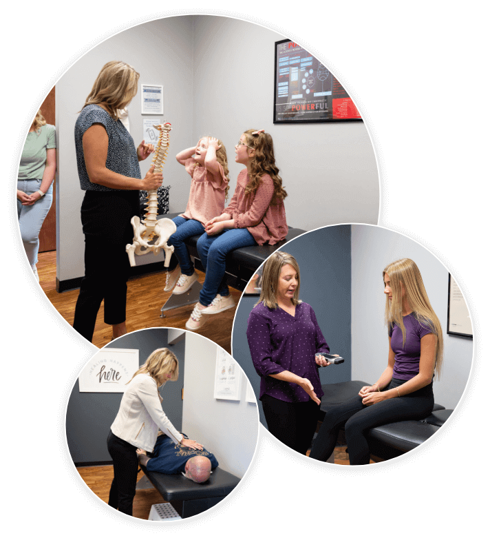 Chiropractor adjusting patient