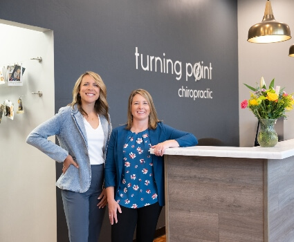 Dr. Brooke and Dr. Leah with flowers