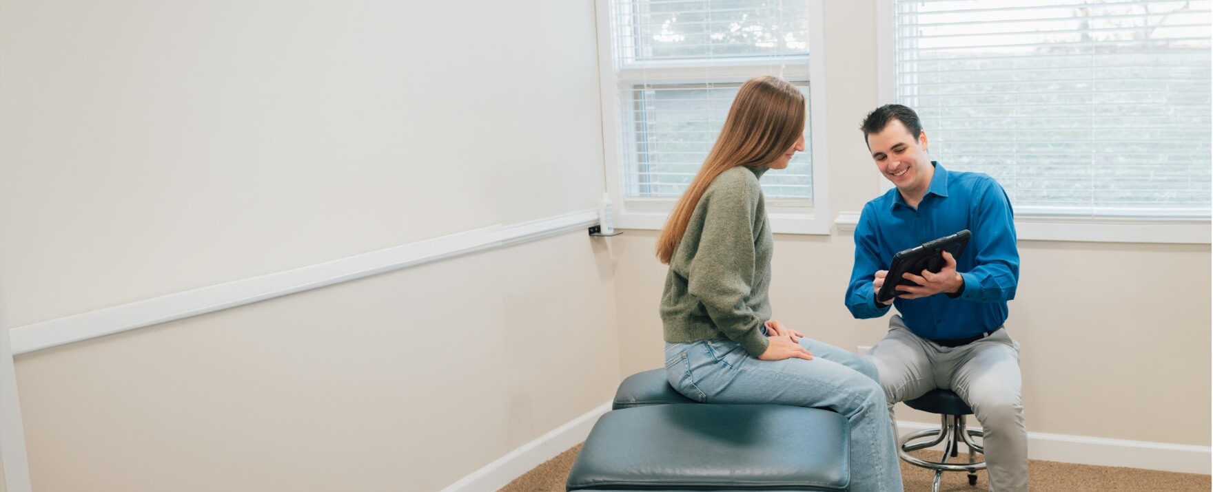 Dr. Shaye sharing test results with a patient