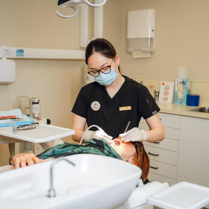 Patient getting treatment