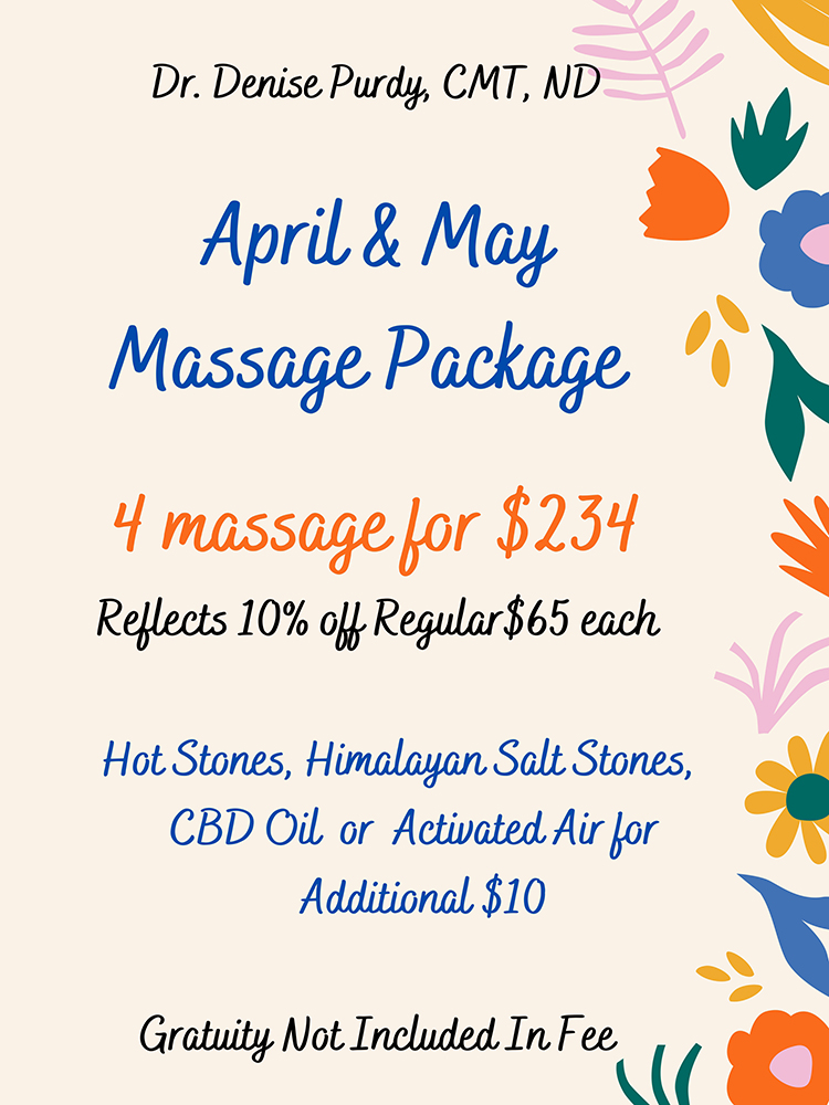 Spring 2021 Massage promotional flyer