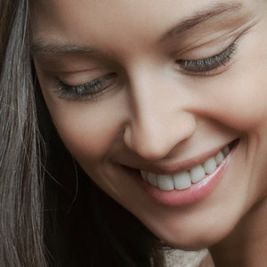 woman close up smile