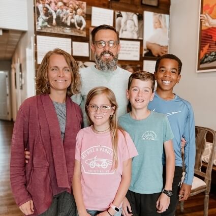 family in our waiting area
