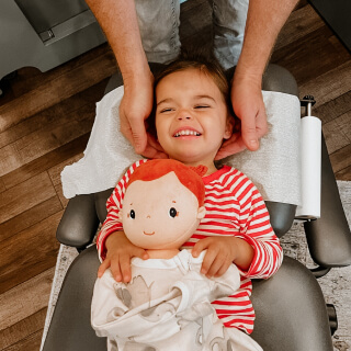 adjusting kid patient