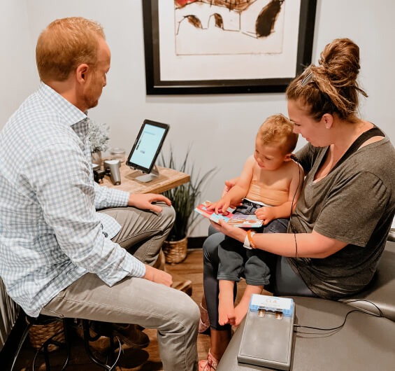 Dr. Jason checking patient