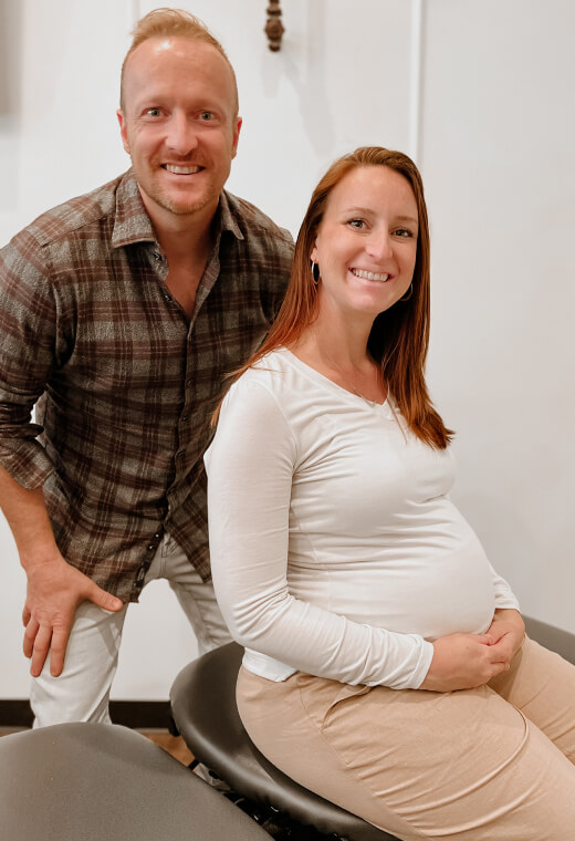 Dr. Jason with pregnant patient