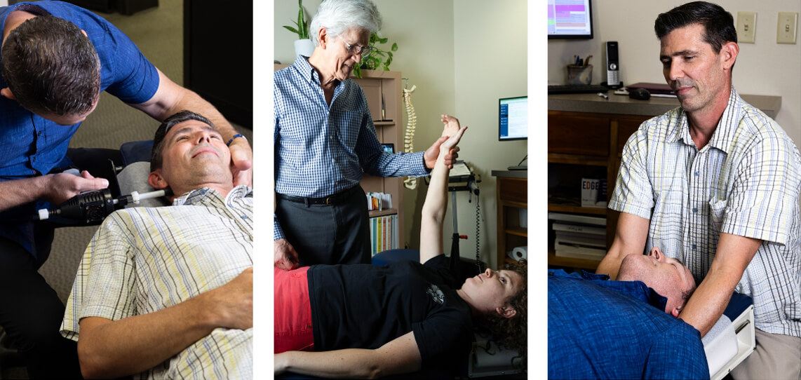 doctor adjusting patients