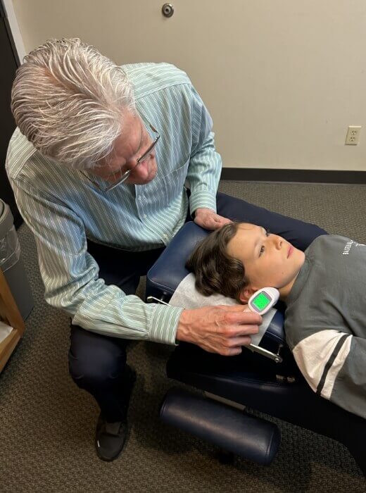 scanning patients neck