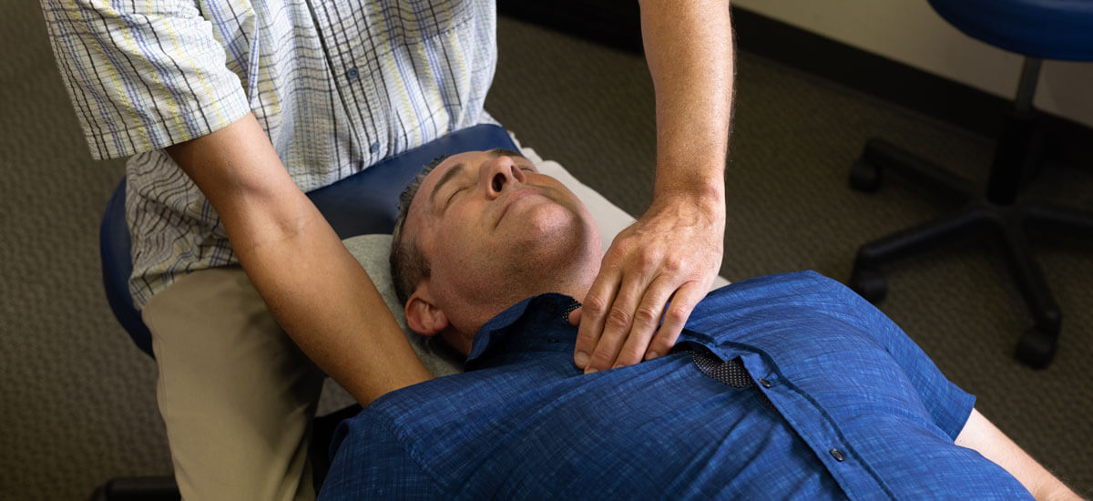 Man getting adjusted