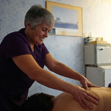 Patient getting massage