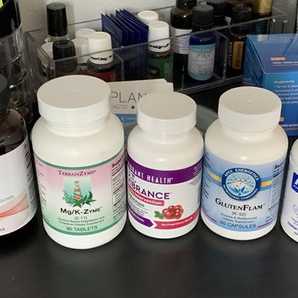 Supplements on table