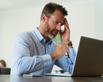 Man with headache