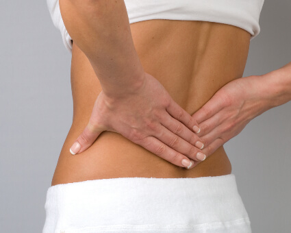 Woman with low-back pain