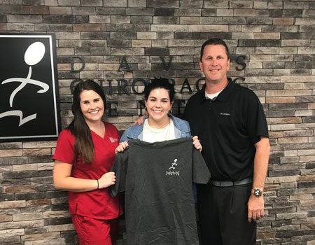 Patient Appreciation Day patient Jessica with Heather and Dr. Davis. 